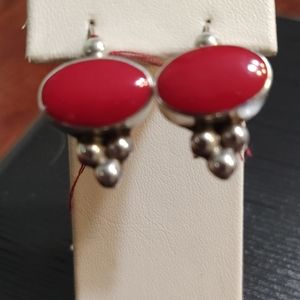 Carnelion Sterling Silver Earrings